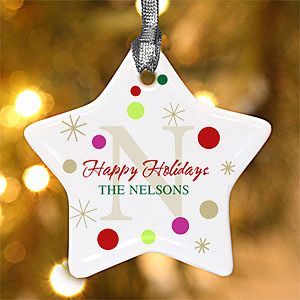 Personalized Christmas Ornaments   Holiday Star