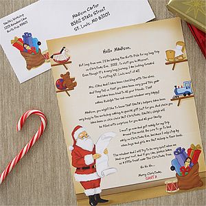 Personalized Letter from Santa Claus   Santas Workshop