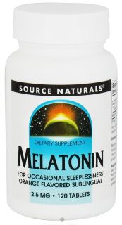 Source Naturals   Melatonin Sublingual Orange 2.5 mg.   120 Tablets