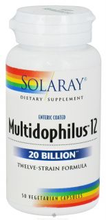 Solaray   Multidophilus 12 20 Billion Twelve Strain Formula   50 Vegetarian Capsules