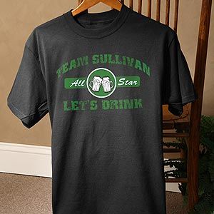 Personalized T Shirt   Beer Drinking Team