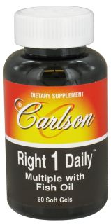 Carlson Labs   Right 1 Daily Multiple Vitamin With Fish Oil   60 Softgels