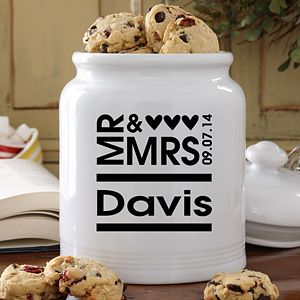 Personalized Cookie Jars   Mr and Mrs