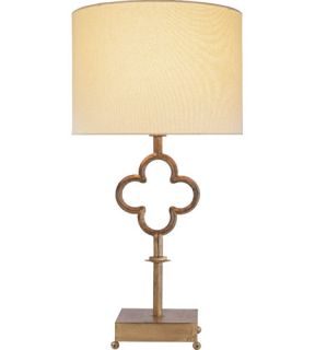 Suzanne Kasler Quatrefoil 1 Light Table Lamps in Gilded Iron With Wax SK3500GI L