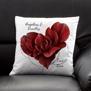Personalized Throw Pillows   Blooming Heart