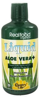 Country Life   Real Food Organics Liquid Aloe Vera Plus   32 oz.