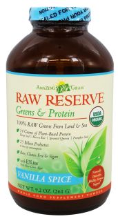 Amazing Grass   Raw Reserve Greens & Protein Vanilla Spice   9.2 oz.