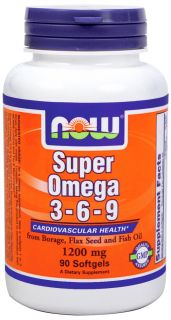 NOW Foods   Super Omega 3 6 9 1200 mg.   90 Softgels