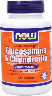 NOW Foods   Glucosamine and Chondroitin Sulfate Extra Strength Joint Health   60 Tablets