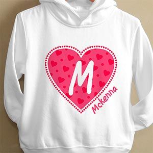 Personalized Hooded Sweatshirts for Toddlers   All My Heart