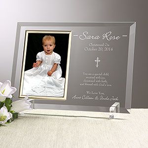 Engraved Christening Picture Frames   Christened With Faith