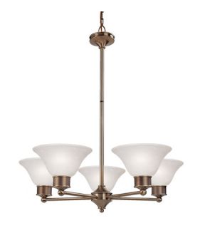 Dynasty 5 Light Chandeliers in Burnished Nickel/Chocolate 309 5C