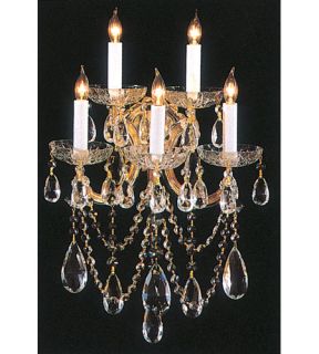 Maria Theresa 5 Light Wall Sconces in Gold 4425 GD CL MWP
