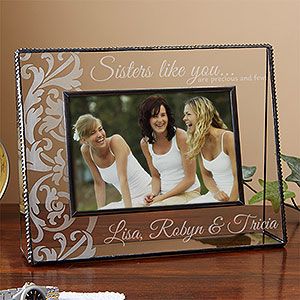 Personalized Glass Picture Frames   Sisters Like You