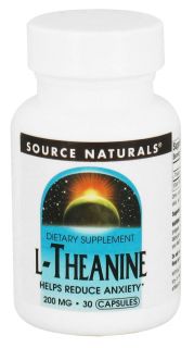 Source Naturals   L Theanine 200 mg.   30 Capsules