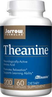 Jarrow Formulas   Theanine 200 mg.   60 Capsules