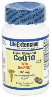 Life Extension   Super Ubiquinol CoQ10 with BioPQQ 100 mg.   30 Softgels