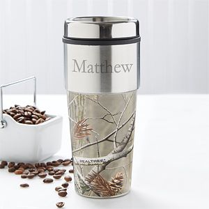 Fathers Day Gifts    Personalized Travel Mugs   RealTree Camouflage