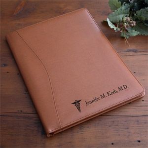 Engraved Leather Portfolio   Medical Design