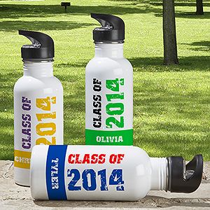 Personalized Graduation Water Bottle   Glad Grad