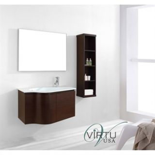 Virtu USA 36 Roselle Single Sink Bathroom Vanity Set with Ceramic Countertop  