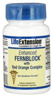 Life Extension   Enhanced Fernblock with Red Orange Complex   30 Vegetarian Capsules