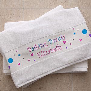Personalized Bath Towel for Girls