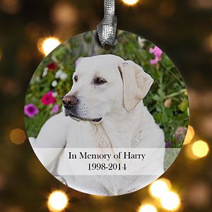 Personalized Pet Memorial Photo Christmas Ornament
