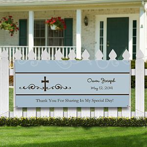 Personalized First Communion Party Banner