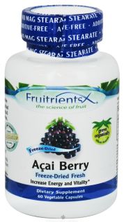FruitrientsX   Acai Berry Freeze Dried Fresh   60 Vegetarian Capsules