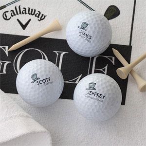Personalized Callaway Golf Ball Set   Wedding Party Design