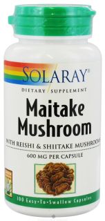 Solaray   Maitake Mushroom 600 mg.   100 Capsules
