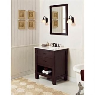 Fairmont Designs 30 Napa Open Shelf Vanity with Integrated Sink Option   Aged C