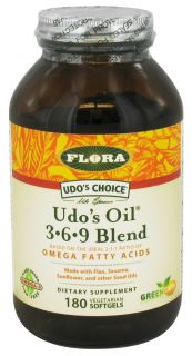 Flora   Udos Choice Udos Oil 3 6 9 Blend   180 Capsules Formerly Udos Choice Oil Blend