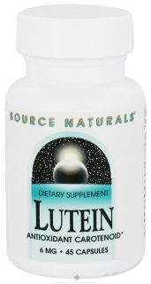 Source Naturals   Lutein 6 mg.   45 Capsules