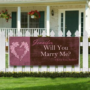 Personalized Wedding Proposal Banner   Will You Marry Me