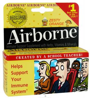 Airborne   Effervescent Health Formula Original Orange   10 Tablets