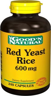 Good N Natural   Red Yeast Rice 600 mg.   240 Capsules