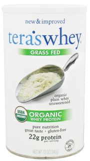 Teras Whey   Organic Grass Fed Whey Protein Plain Whey Unsweetened   12 oz.