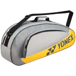 Yonex Club 3 Pack Racquet Bag Gray/Yellow Yonex Tennis Bags