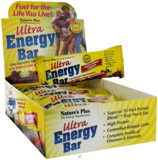 Natures Plus   Ultra Energy Bar With Whole Food Antioxidants Exotic Berry Crunch   2.1 oz.