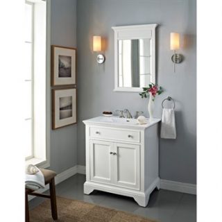 Fairmont Designs 30 Framingham Vanity with Integrated Sink Option   Polar White