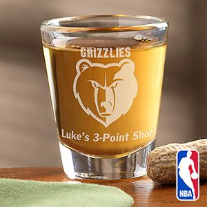 Personalized Basketball Shot Glasses   NBA Team Logos