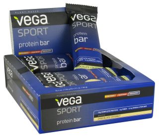 Vega Sport   Natural Plant Based Protein Bar Chocolate Coconut   2.1 oz.
