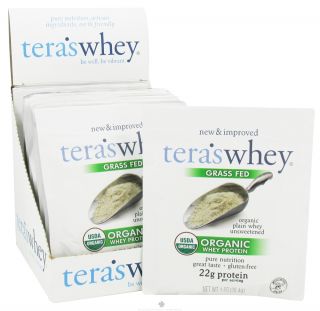 Teras Whey   Organic Grass Fed Whey Protein Packet Plain Whey Unsweetened   1 oz.