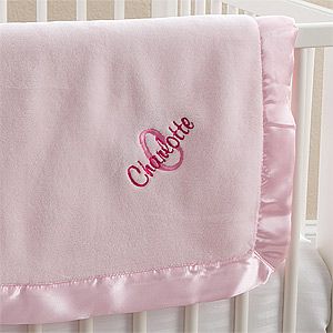 Personalized Pink Baby Girl Blankets   All About Me