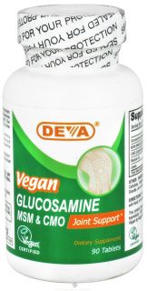 Deva Nutrition   Vegan Glucosamine MSM & CMO Joint Support   90 Tablets