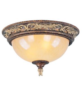 Pomplano 2 Light Semi Flush Mounts in Palacial Bronze With Gilded Accents 8858 64