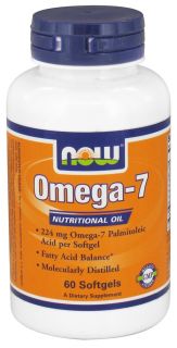 NOW Foods   Omega 7 Nutritional Oil   60 Softgels