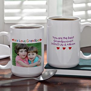 Personalized Photo Message Large Ceramic Coffee Mug   Loving You